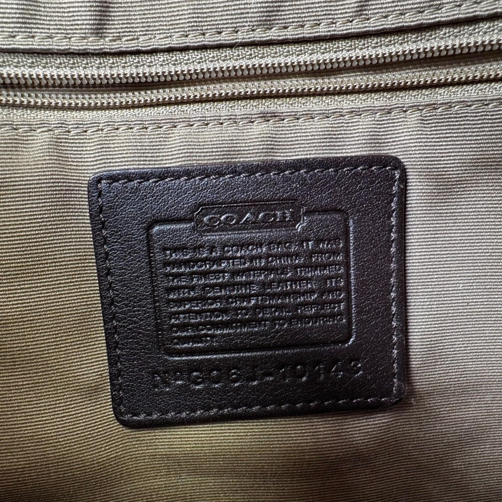 Coach Chelsea Signature Leather Handbag Purse WOMENS Brown Turn Lock Close - Picture 9 of 10